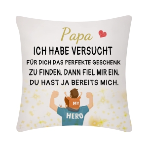 Poszewka z napisem Papa, Ich Habe Versucht 40x40