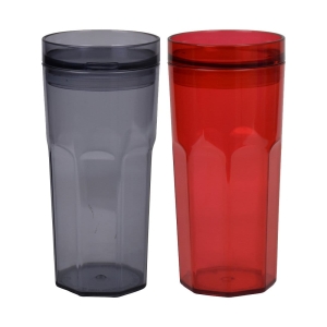 Kubki plastikowe z zakrętką kubki podróżne ( zestaw 2 szt ) 400 ml