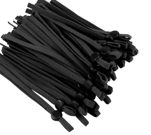 Taśma elastyczna gumka 5 mm z stoperem ( 50 szt ) Czarna