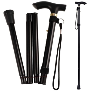 LASKA inwalidzka ALUMINIOWA SKŁADANA czarna LEKKA