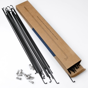 Szprychy czarne rowerowe 124 mm 36szt