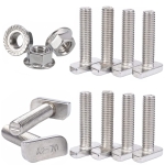 VOOXA Premium 10 sztuk śrub z łbem młotkowym M10 x 25 mm typ 28/15