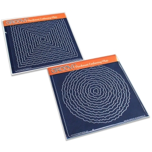 Groovi Art Deco Folder Szablon Do Wytłaczania Embossing 2 sztuki