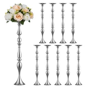 Świecznik stojak na kwiaty weselny 10 sztuk