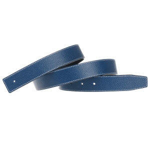 Damski pasek wymienny skóra bydlęca 32mm Czarno/Niebieski 95cm Dwustronny