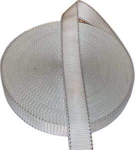 Taśma nośna biała czarna stębnówka 30 mm (1mb)