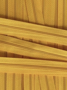 Zamek pościelowy - taśma suwakowa 3 mm (1mb) Żółta 122A