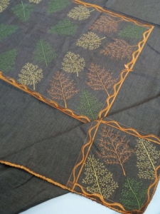 Obrus 150 cm x 260 cm prostokątny brązowy