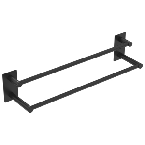 Wieszak na ręczniki czarny bez wiercenia 60 cm 2-ramienny SUS304 wieszak