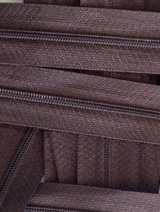 Zamek pościelowy - taśma suwakowa 3 mm (1mb) Brąz 295