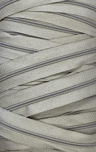 Zamek pościelowy - taśma suwakowa 3 mm (1mb) Szary 298