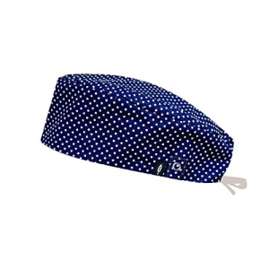 Czepek medyczny chirurgiczny męski Granatowy w kropki