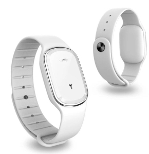 Elektroniczna bransoletka przeciw komarom z kablem USB nietoksyczna BIAŁA