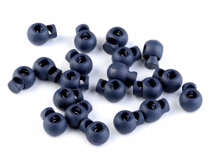 Stopery do sznurka 15x19 mm okrągłe 10szt Granatowe