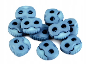 Stopery 20 x 20 mm z dwiema dziurkami 10szt - 13 niebieski/wrzos