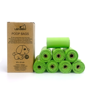WORECZKI NA PSIE ODCHODY BIODEGRADOWALNE 8rol x 15 worków ZIELONE