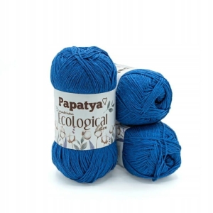 Włóczka Papatya EcoLogical 601 bawełna 300 m szafirowa