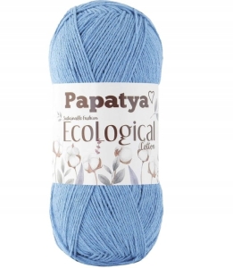 Włóczka Papatya EcoLogical 603 bawełniana 300 m niebieska