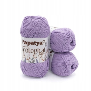 Włóczka EcoLogical Papatya 505 FIOLET 100% bawełna