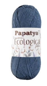 Włóczka EcoLogical Papatya 203 Jeansowy 100% bawełna