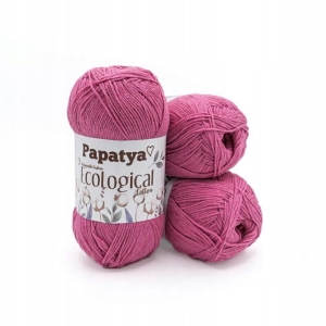 WŁÓCZKA PAPATYA ECOLOGICAL - BAWEŁNA - RÓŻOWA 404