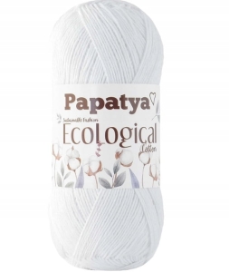 Włóczka EcoLogical Papatya 306 BIAŁY 100% bawełna