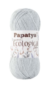 Włóczka EcoLogical Papatya 106 SZARY 100% bawełna