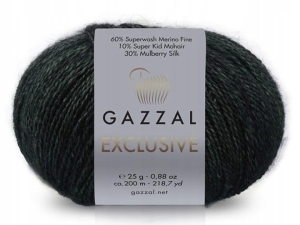 Włóczka Exclusive Gazzal kolor 9913 ciemna zieleń