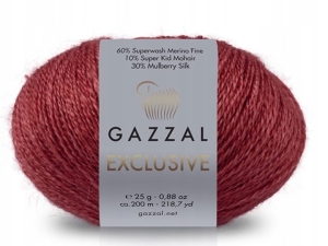 Włóczka Exclusive Gazzal kolor 9912 ceglasta czerwień