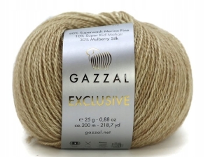 Włóczka Exclusive Gazzal z jedwabiem kolor 9904 beżowy