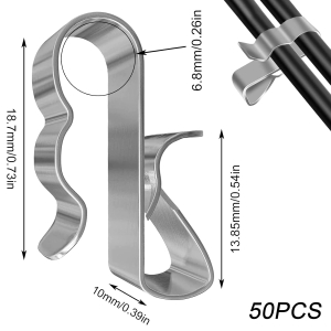 Zaciski kablowe do paneli słonecznych 50 sztuk fotowoltaika stal nierdzewna