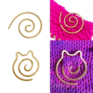 Zestaw 4 spiralnych drutów do robienia na drutach Znaczniki