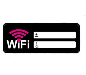 TABLICZKA WIFI LOGIN HASŁO 9 x 24 HOTELE PENSJONATY Różowa