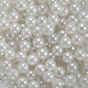Korale Akrylowe Perłowe 10 mm ( 0,5 kg ) Białe