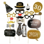 Rekwizyty do zdjęć foto budki 30 urodziny Zestaw 24 rekwizyty