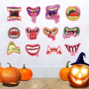 Naklejki na szybę HALLOWEEN ŚWIECĄCE W CIEMNOŚCI 12 sztuk