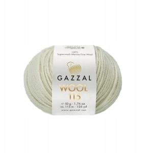 Włóczka 100% wełna GAZZAl WOOL 115 - 3302 beż