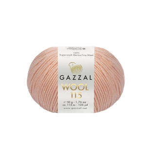 Włóczka 100% wełna GAZZAl WOOL 115 - 3309 łosoś