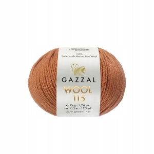 Włóczka 100% wełna GAZZAl WOOL 115 - 3311 miedź