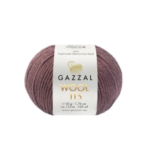 Włóczka 100% merino GAZZAL WOOL 3312 brąz