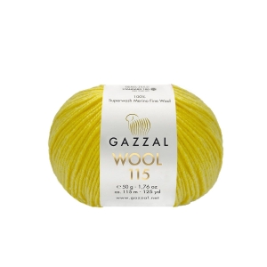 Włóczka 100% merino GAZZAL WOOL 3315 żółta