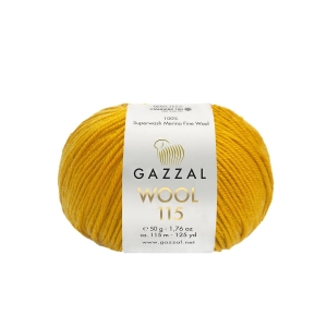 Włóczka 100% merino GAZZAL WOOL 3316 miodowa