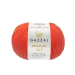 Włóczka 100% merino GAZZAL WOOL 3318 czerwona