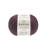 Włóczka 100% wełna GAZZAl WOOL 115 - 3320 ciemny fiolet