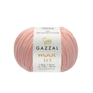 Włóczka 100% wełna GAZZAl WOOL 115 - 3321 róż