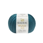 Włóczka 100% wełna GAZZAl WOOL 115 - 3328 turkus
