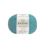 Włóczka 100% wełna GAZZAl WOOL 115 - 3329 jasny turkus