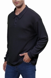 Koszulka polo męska koszulka polo męska bawełniana rozmiar 2XL CZARNA
