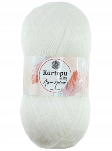 Włóczka Kartopu Angora Natural - 010 - biała