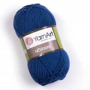 YarnArt włóczka Norway gruby akryl 100g Ci. Niebieski 209